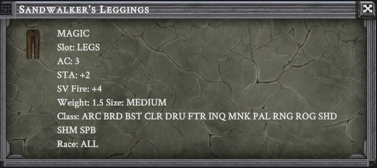 SANDWALKER'S LEGGINGS item card